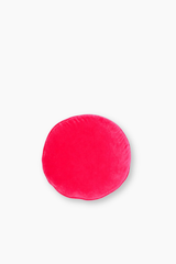 CASTLE Penny Round Cushion - Hot Pink Velvet