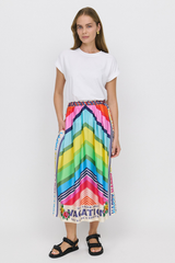 Alexa Printed Midi Skirt - Vacation