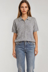 Boundless Polo Knit - Soft Grey