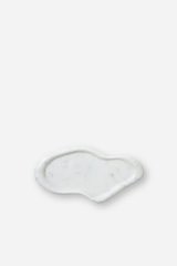Marble Puddle Plate - White