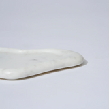 Marble Puddle Plate - White