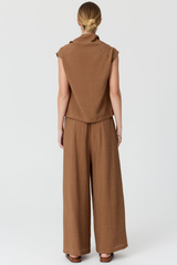 Fennel Cowl Neck Top - Ginger