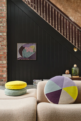 Penny Round Cushion - Fluro Yellow