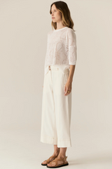 Carsen Crop Pant - Ecru