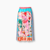 Alexa Printed Midi Skirt - Florida