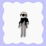 Small Eco Knitted Rattle Toy - Sloth