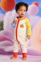 Terry Long Sleeve Romper - Pocket Patch