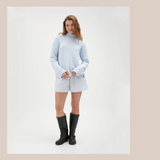 Mock Neck Knit - Blue