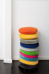 CASTLE Penny Round Cushion - Hot Pink Velvet