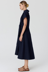 Elina Wrap Shirt Dress - Ink