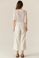 Carsen Crop Pant - Ecru