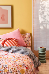 Tomato Stripe Round Cushion