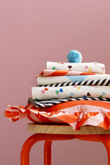 Tomato Stripe Round Cushion