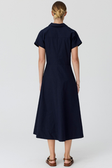 Elina Wrap Shirt Dress - Ink