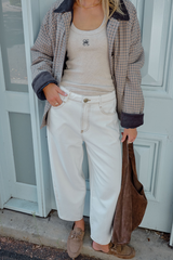 Tapered Barrel Jean - Ecru