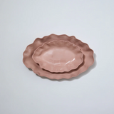 Icy Pink Ruffle Rectangle Platter - Medium