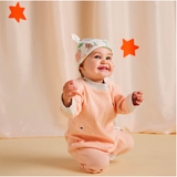 Cosy Long Sleeve Jumpsuit - Peach