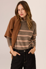 Astor Stripe Knit - Cedar/Blush