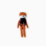 Small Eco Knitted Rattle Toy - Fox
