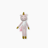 Small Eco Knitted Rattle Toy - Unicorn