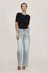 Wide Leg Jean - Faded Blue