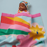 Fluffy Knit Blanket - Rainbow Valley