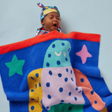 Fluffy Knit Blanket - Rocket Ride