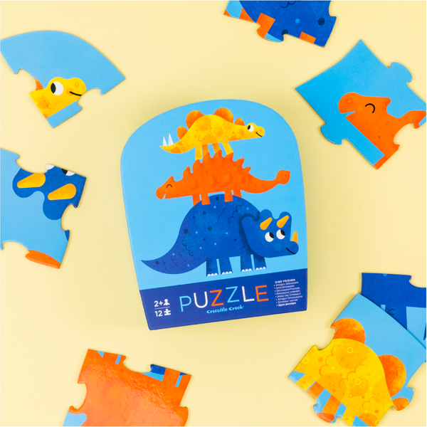 12pc Mini Puzzle - Dino Friends