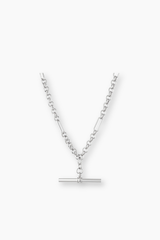 Heritage T Bar Necklace - White Gold