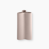 Large Ribbed Petal Vase -  Nude