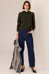 Quinn Knit Hoodie - Forest
