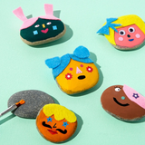 Rock Painting Kit - Cool Faces