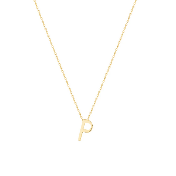 Gold Letter Necklace - P