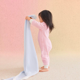 Organic Long Sleeve Jumpsuit - Whisper Pink