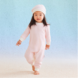Organic Long Sleeve Jumpsuit - Whisper Pink