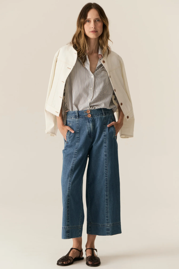 Carsen Crop Pant - Light Wash