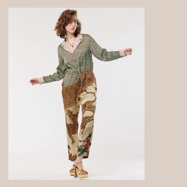 Selena Printed Jumpsuit - Leopard