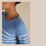 Eloise Sweater - Blue / White