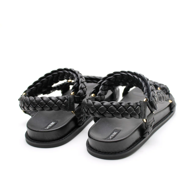 Elke Braided Sandal - Black