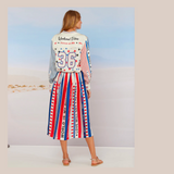 Elizabeth Printed Midi Skirt - Me