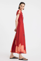 Astra Pintuck Dress - Poppy Print