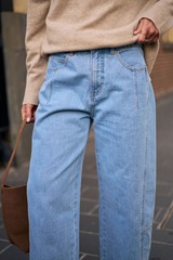 Darted Barrel Jean - Vintage Blue