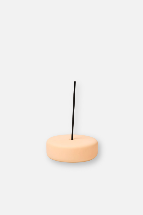 Frosted Glass Holder Large - Peach