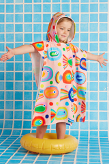 Kids Hooded Towel - Fancy Fins