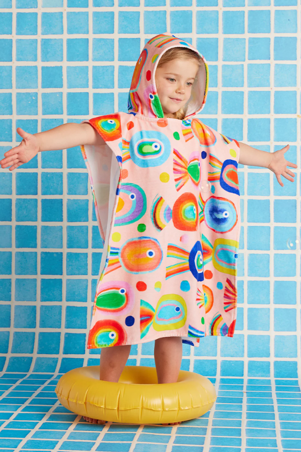 Kids Hooded Towel - Fancy Fins
