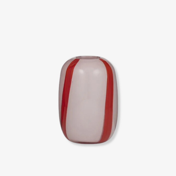 Pink & Red Glass Vase