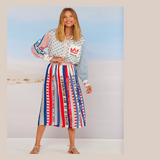 Elizabeth Printed Midi Skirt - Me