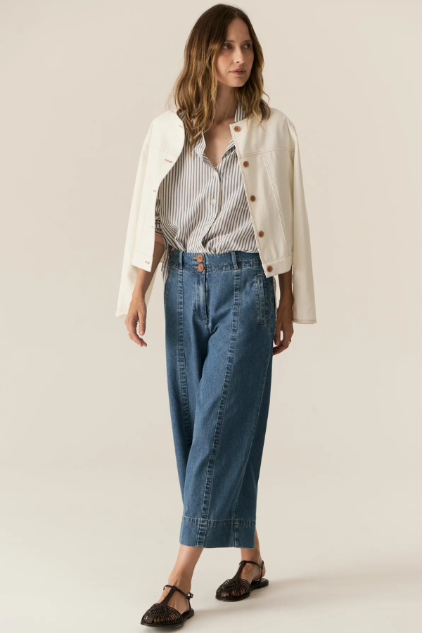 Carsen Crop Pant - Light Wash