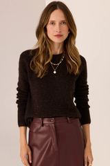 Zane Knit Baby Sequin - Chocolate