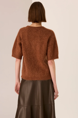 Haviland Beaded Knit Tee - Toffee